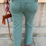 Sage Green Bootcut Pants - The Pink Pineapple 850