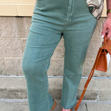 Sage Green Bootcut Pants - The Pink Pineapple 850