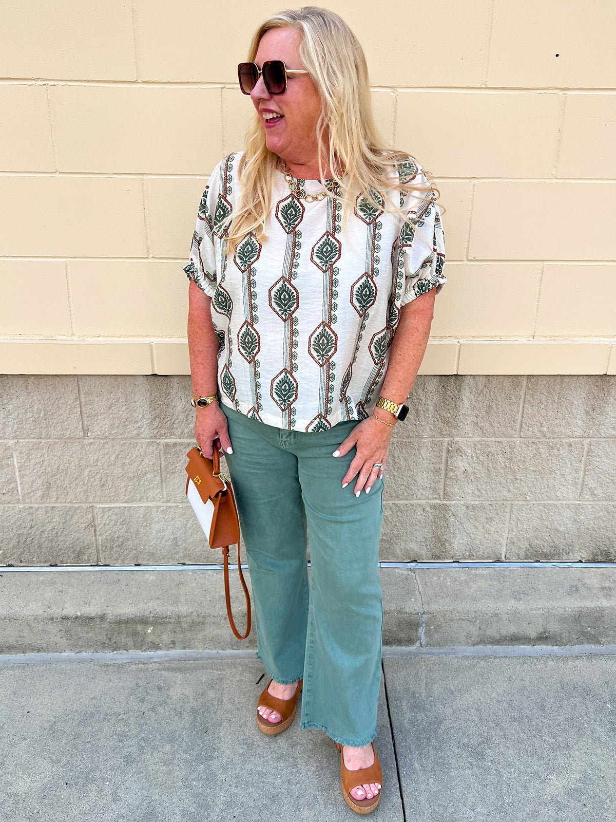 Sage Green Bootcut Pants - The Pink Pineapple 850