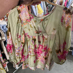 Sage Meadow Babydoll Tie Top - The Pink Pineapple 850