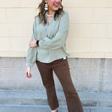Sage Signature Blouse - The Pink Pineapple 850