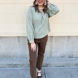 Sage Signature Blouse - The Pink Pineapple 850