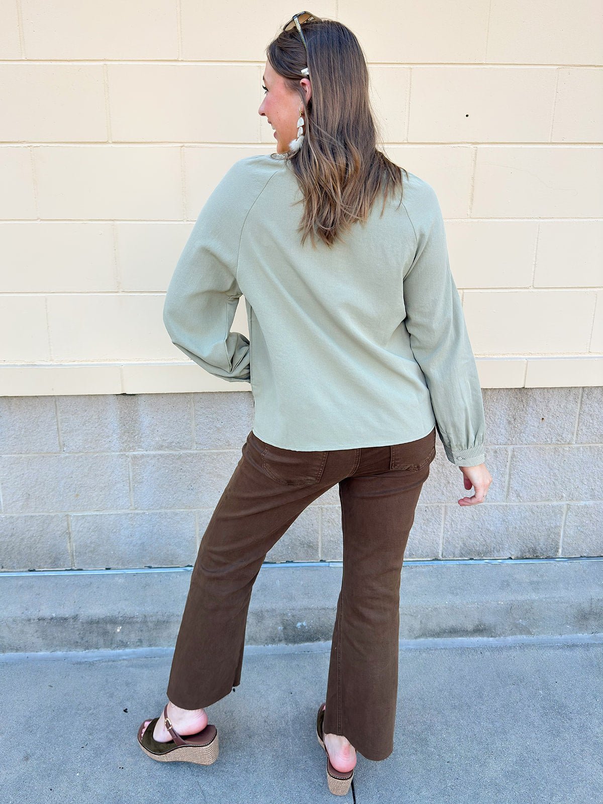 Sage Signature Blouse - The Pink Pineapple 850