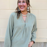 Sage Signature Blouse - The Pink Pineapple 850