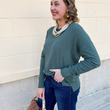 Sage Stitch and Story Knit Sweater - The Pink Pineapple 850