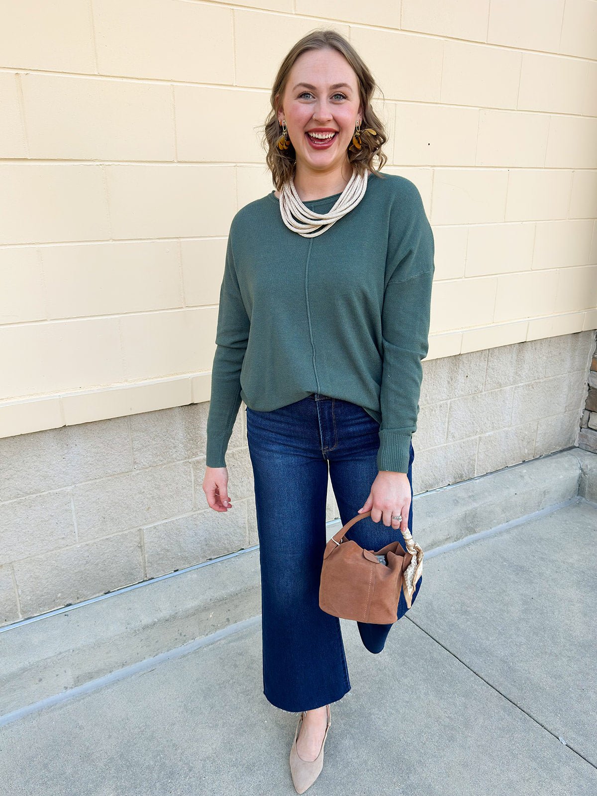 Sage Stitch and Story Knit Sweater - The Pink Pineapple 850