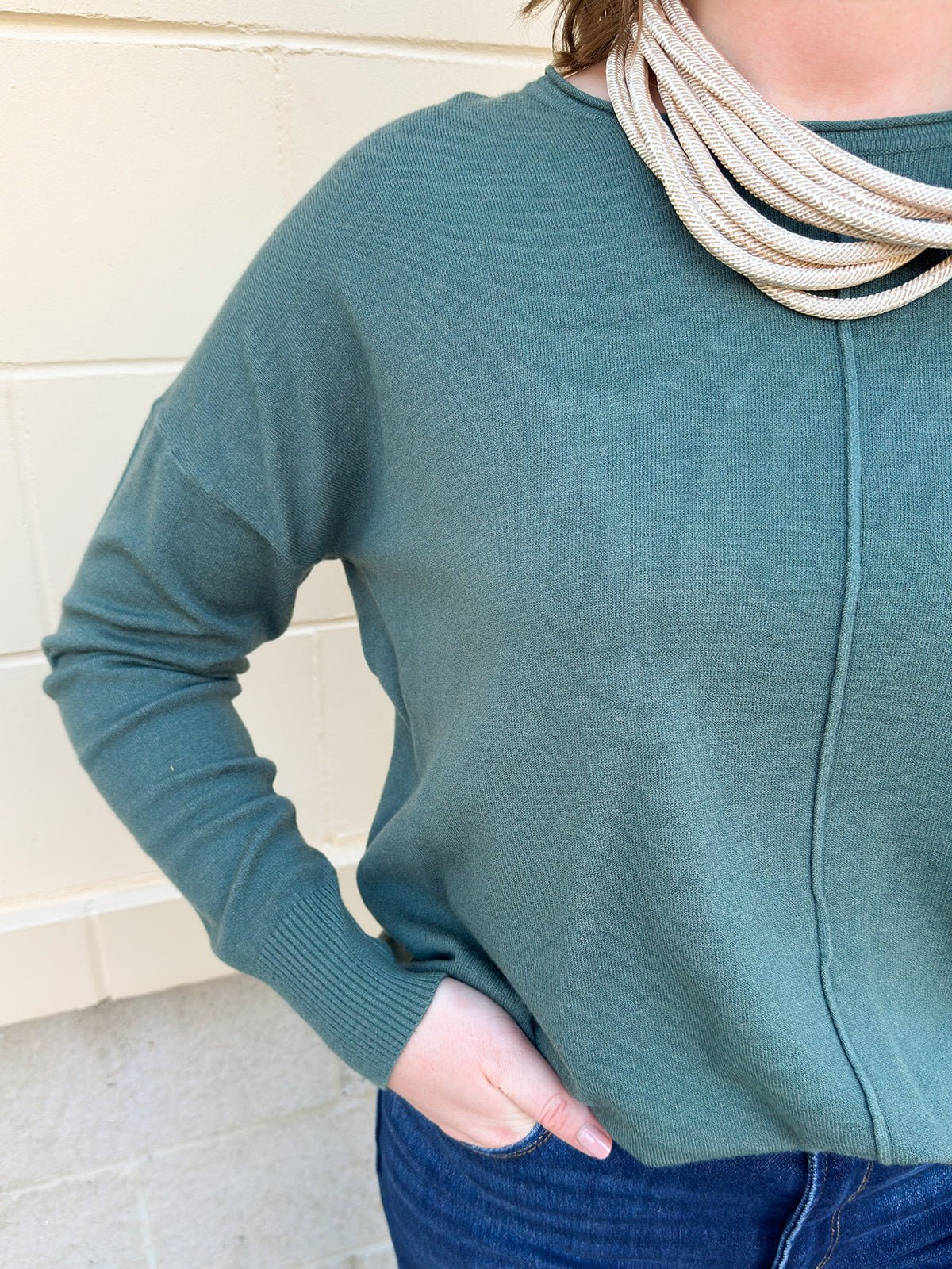 Sage Stitch and Story Knit Sweater - The Pink Pineapple 850