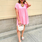Salt & Shoreline Blush Mist Mini Dress - The Pink Pineapple 850