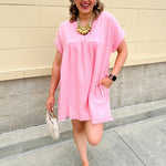 Salt & Shoreline Blush Mist Mini Dress - The Pink Pineapple 850