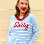 Salty Breeze Stripe Sweater - The Pink Pineapple 850