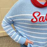 Salty Breeze Stripe Sweater - The Pink Pineapple 850