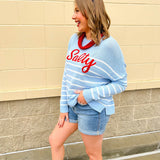 Salty Breeze Stripe Sweater - The Pink Pineapple 850