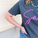 Salty Palm Graphic Tee - The Pink Pineapple 850