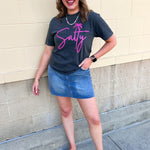Salty Palm Graphic Tee - The Pink Pineapple 850