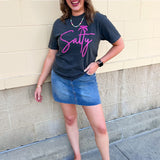 Salty Palm Graphic Tee - The Pink Pineapple 850