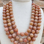 Sands of Time Beaded Faux Leather Necklace - The Pink Pineapple 850