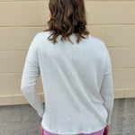 Sandstone Striped Oversized Pocket Top - The Pink Pineapple 850