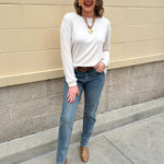 Sandswept Cinch Sleeve Tee - The Pink Pineapple 850