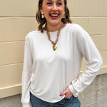 Sandswept Cinch Sleeve Tee - The Pink Pineapple 850