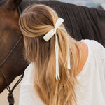 Satin Ribbon Long Bow Clip - The Pink Pineapple 850