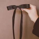 Satin Ribbon Long Bow Clip - The Pink Pineapple 850