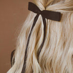 Satin Ribbon Long Bow Clip - The Pink Pineapple 850