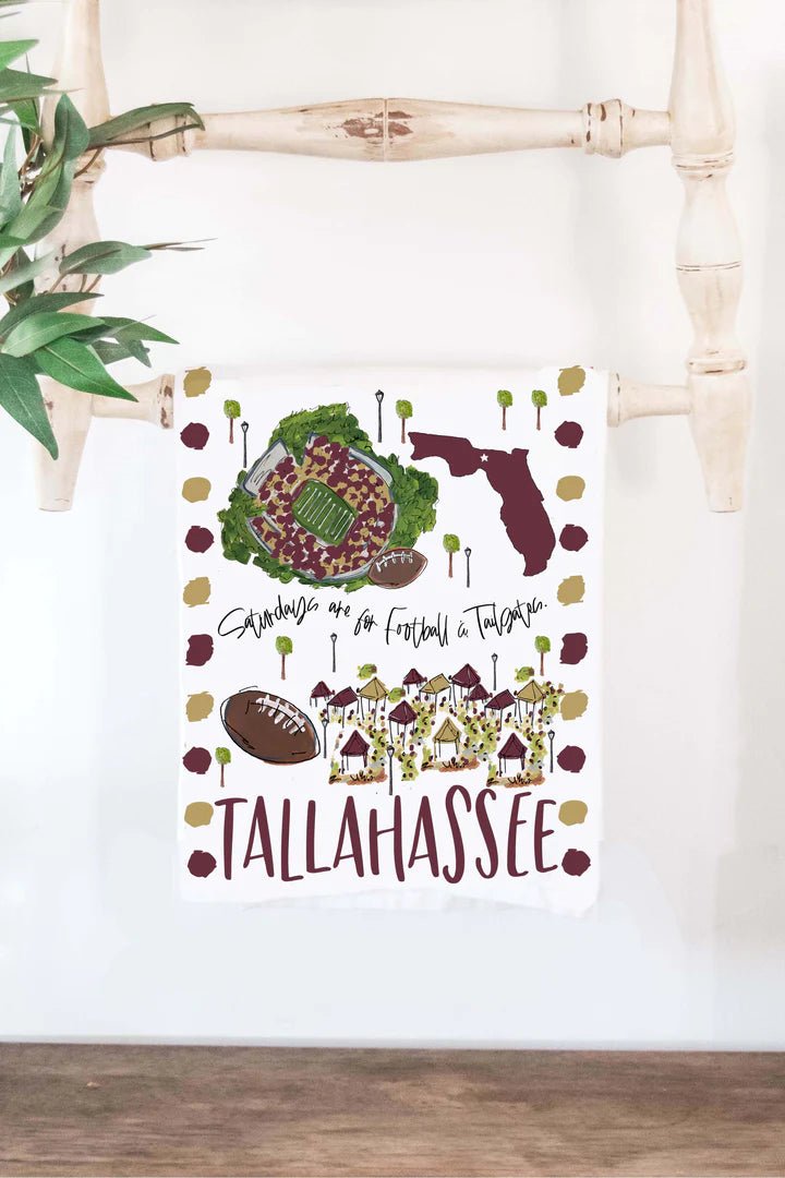Saturday Cheers Tea Towel - The Pink Pineapple 850