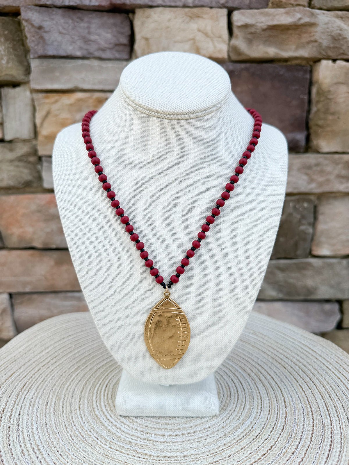 Saturday Kickoff Necklace – Black & Red - The Pink Pineapple 850