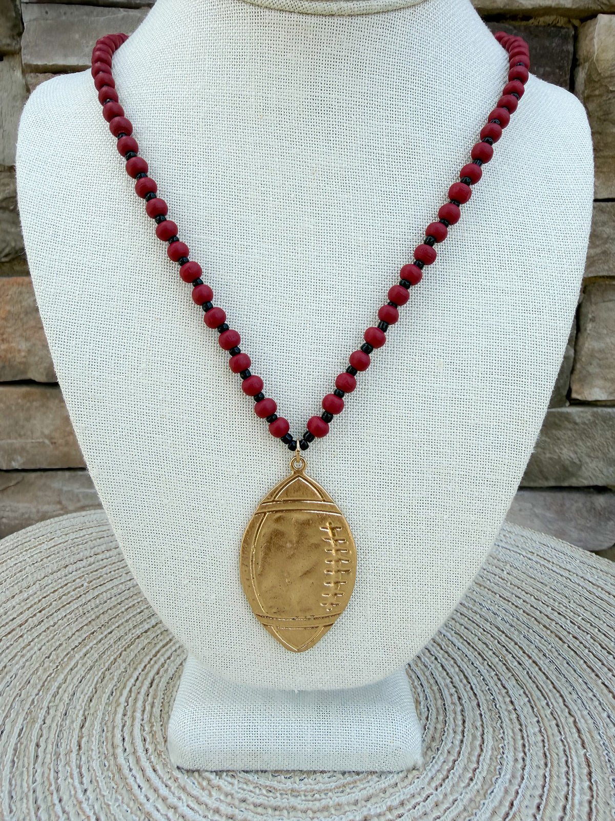 Saturday Kickoff Necklace – Black & Red - The Pink Pineapple 850