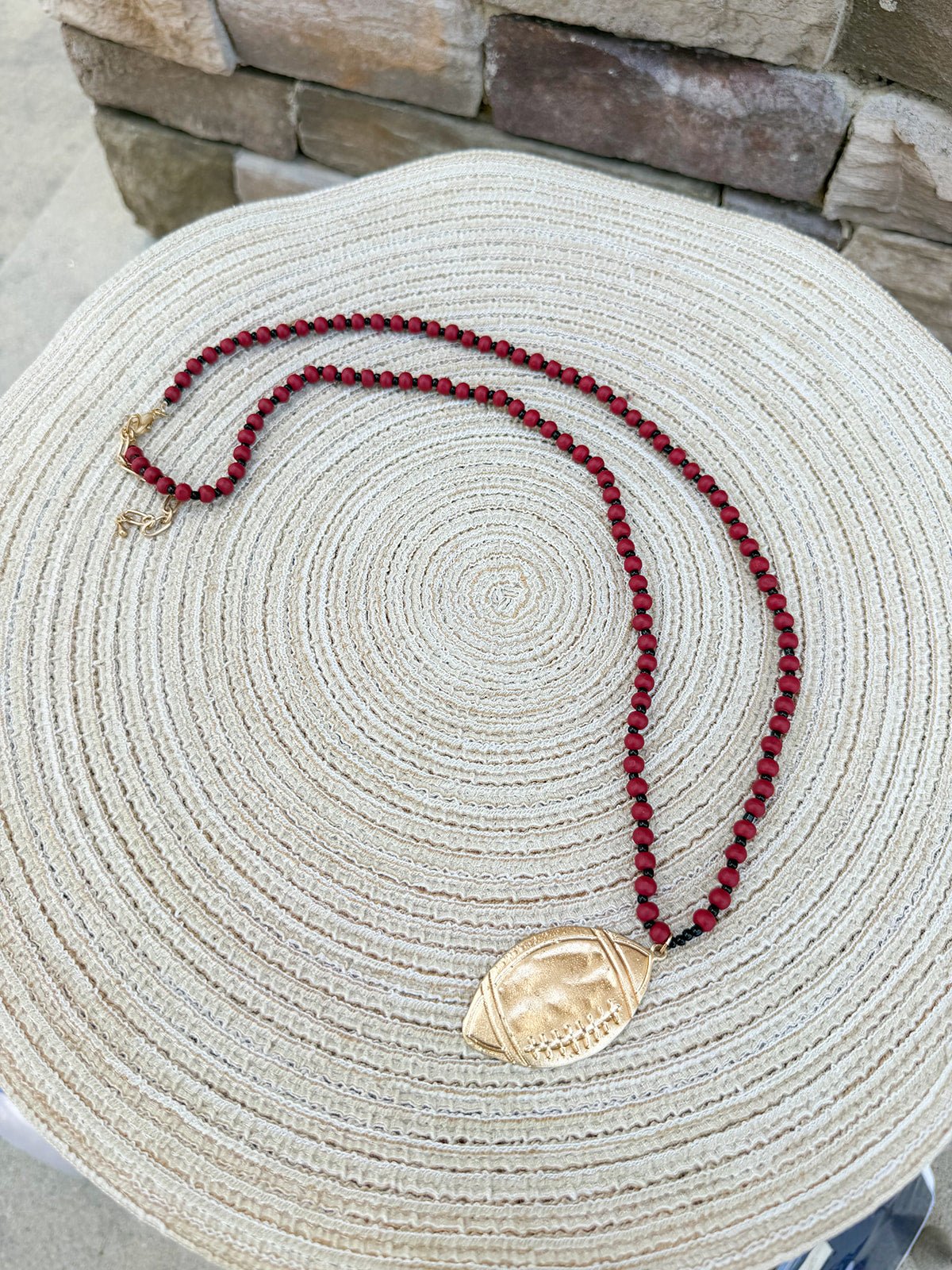 Saturday Kickoff Necklace – Black & Red - The Pink Pineapple 850