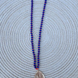 Saturday Kickoff Necklace – Navy & Orange - The Pink Pineapple 850