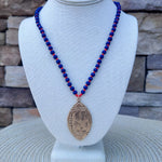 Saturday Kickoff Necklace – Navy & Orange - The Pink Pineapple 850