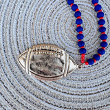 Saturday Kickoff Necklace – Navy & Orange - The Pink Pineapple 850