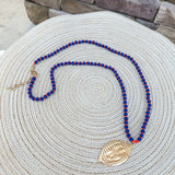 Saturday Kickoff Necklace – Orange & Blue - The Pink Pineapple 850