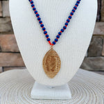 Saturday Kickoff Necklace – Orange & Blue - The Pink Pineapple 850