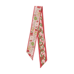 [Saturday Silks] Alpha Chi Omega Skinny Scarf - The Pink Pineapple 850