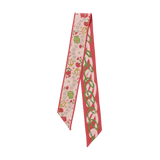 [Saturday Silks] Alpha Chi Omega Skinny Scarf - The Pink Pineapple 850