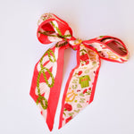 [Saturday Silks] Alpha Chi Omega Skinny Scarf - The Pink Pineapple 850