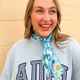[Saturday Silks] Alpha Delta Pi Skinny Scarf - The Pink Pineapple 850