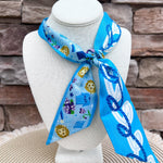 [Saturday Silks] Alpha Delta Pi Skinny Scarf - The Pink Pineapple 850