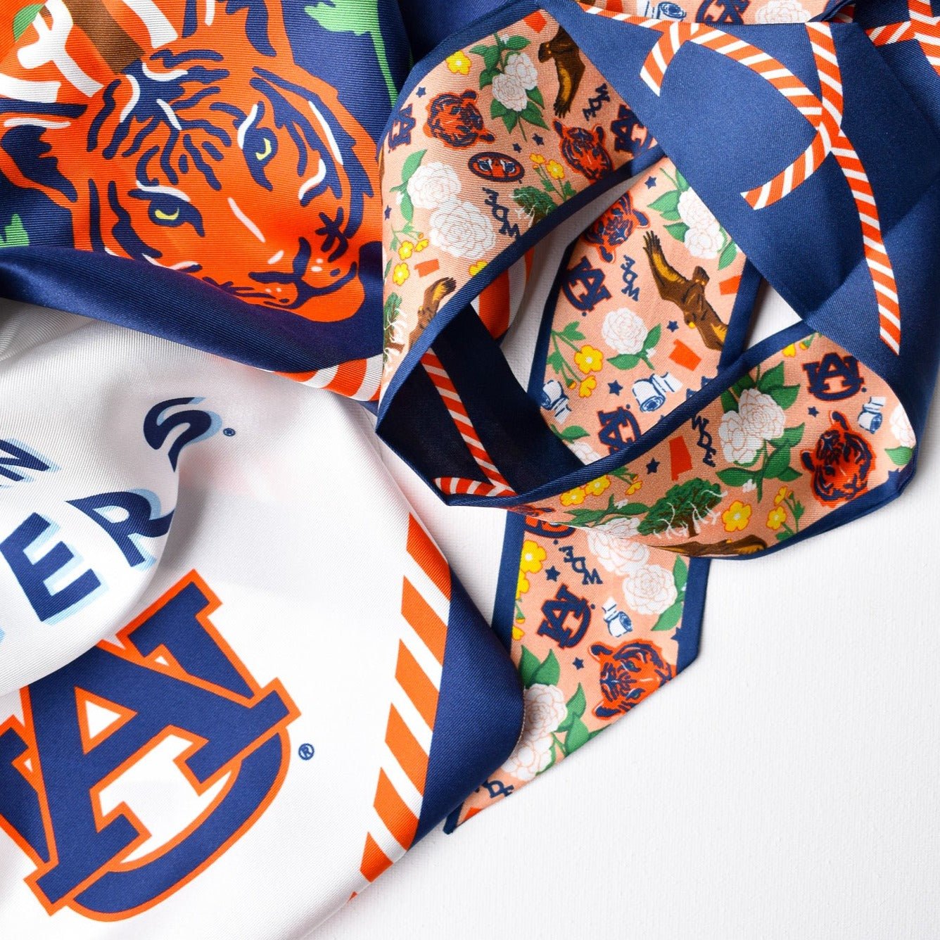 [Saturday Silks] Auburn Gameday Skinny Scarf - The Pink Pineapple 850