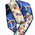 [Saturday Silks] Auburn Gameday Skinny Scarf - The Pink Pineapple 850