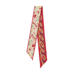 [Saturday Silks] Chi Omega Skinny Scarf - The Pink Pineapple 850