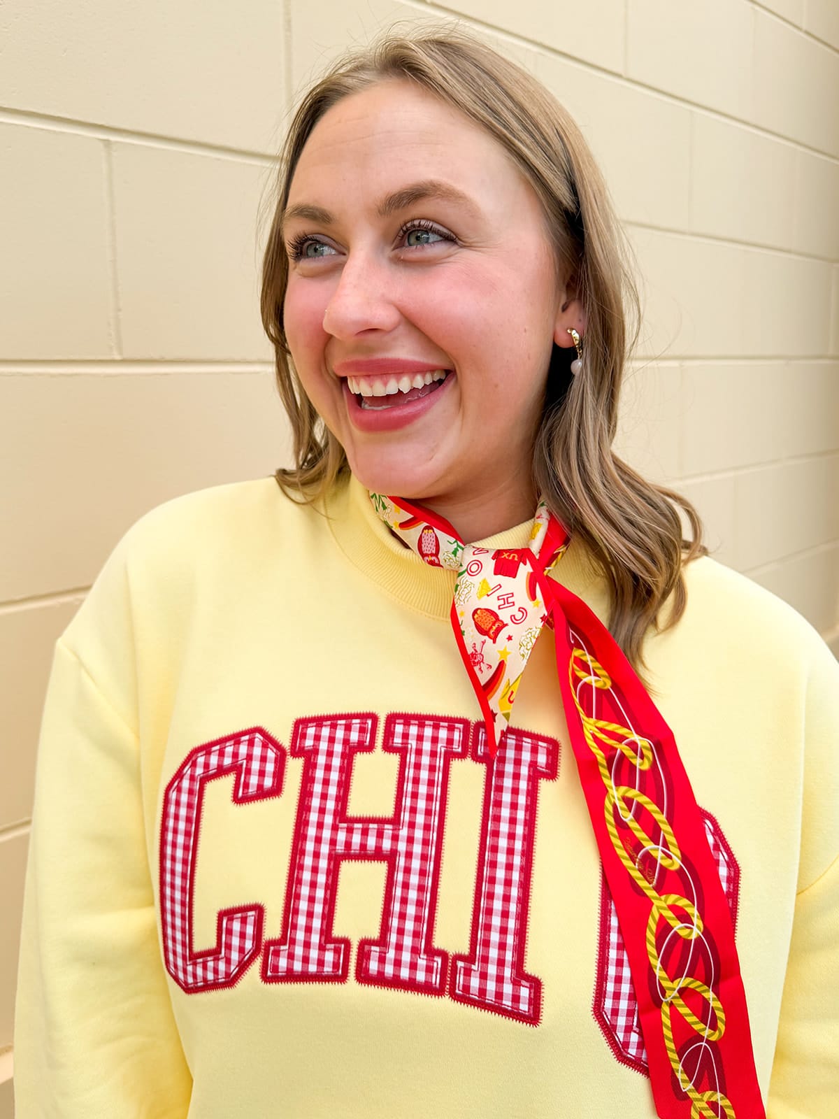 [Saturday Silks] Chi Omega Skinny Scarf - The Pink Pineapple 850