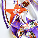 [Saturday Silks] Clemson Gameday Skinny Scarf - The Pink Pineapple 850