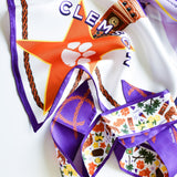 [Saturday Silks] Clemson Gameday Skinny Scarf - The Pink Pineapple 850