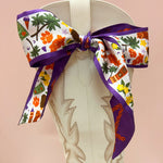 [Saturday Silks] Clemson Gameday Skinny Scarf - The Pink Pineapple 850