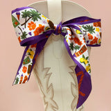 [Saturday Silks] Clemson Gameday Skinny Scarf - The Pink Pineapple 850