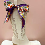 [Saturday Silks] Clemson Gameday Skinny Scarf - The Pink Pineapple 850