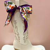 [Saturday Silks] Clemson Gameday Skinny Scarf - The Pink Pineapple 850